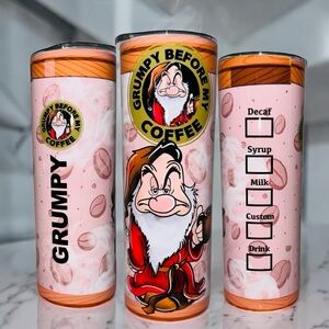Grumpy Character Coffee Tumbler